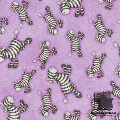 Henry Glass Fabrics Two by Two 6298-55 Zebras by Beth Logan