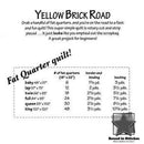Yellow Brick Road Supplies Needed by Atkinson Designs